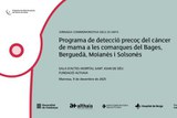 Jornada commemorativa dels 25 anys del Programa de detecció precoç del càncer de mama