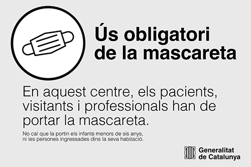 El Govern estableix l’obligatorietat de la mascareta en els centres sanitaris i residencials